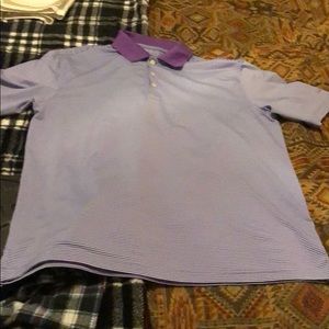Men’s purple striped Walter Hagen Golf polo